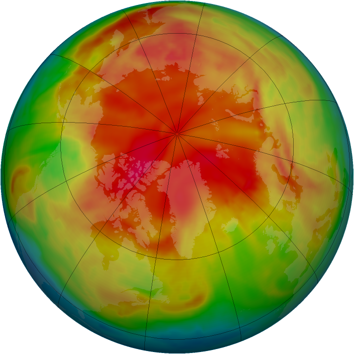 Arctic ozone map for 16 February 2009